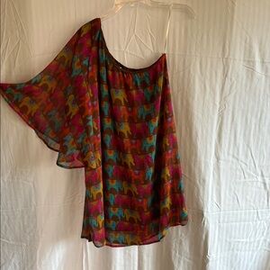 Judith March Brown and Gold Top